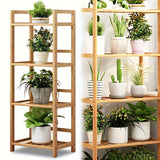 Estante de libros de madera de 4 niveles independiente - Soporte de almacenamiento multiusos con estantes abiertos y cerrados, sin ensamblaje de tubos metálicos, diseño que ahorra espacio para sala de estar, oficina, cocina, baño, unidad de estantería ve