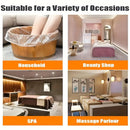 80 Bolsas de Plástico Resistentes para Baño de Pies - Transparente, Uso en Salón y Hogar - Cubiertas Desechables Higiénicas para Pedicura, Sin Necesidad de Electricidad - Accesorios para Spa, Hotel, Remojo de Pies, Diseño Transparente, Fácil Limpieza, Ma