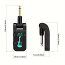 Sistema inalámbrico para guitarra de 2.4 GHz con batería recargable - Chip de alta calidad, 10 horas de duración, emparejamiento automático para guitarras eléctricas, bajos y más - Negro, transmisor inalámbrico para guitarra