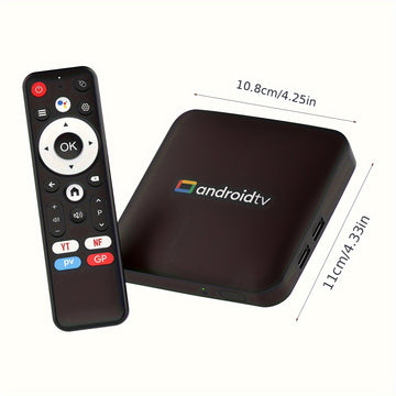 TV Box Inteligente H96 MAX Jingchen S905L3 Quad Core CPU Android 14.0, 2GB/16GB RAM, Salida 4K HD, WiFi Dual Band 2.4G/5G, BT4.0+LAN, Asistente de Voz Google, 2 Puertos USB 2.0