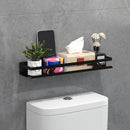 Estante de baño de hierro fundido, estante de almacenamiento de pared para inodoro, instalación fácil sin taladrar, organizador que ahorra espacio para pañuelos, champú, gel de ducha, accesorios de baño.