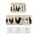Juego de tapetes de cocina con diseño de pollo, antideslizantes, lavables a máquina, de poliéster, para hogar, oficina, lavabo o lavandería, cómodos para estar de pie, decoración primaveral, varios tamaños disponibles