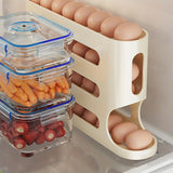 Organizador de huevos apilable de gran capacidad para refrigerador, dispensador automático, mantenedor de frescura para cocina sin esfuerzo, material PP, no requiere baterías, MNPN, 1 unidad