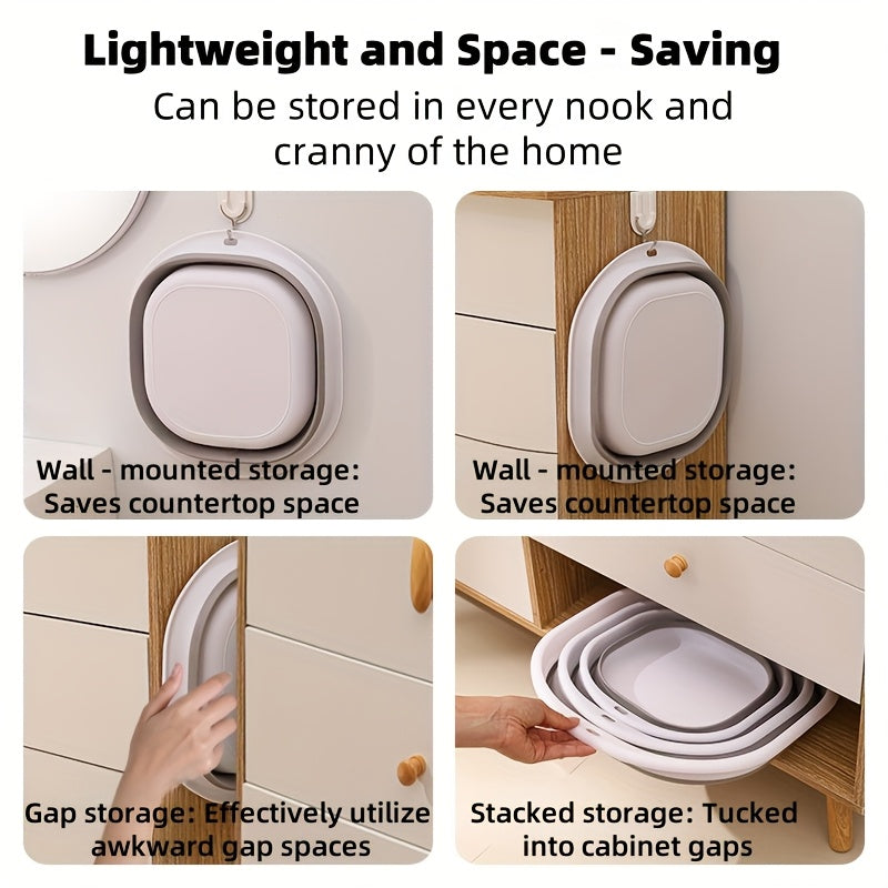 Baño de pies plegable, electrodoméstico portátil para relajarse en casa - Herramienta de masaje de acupresión portátil, diseño que ahorra espacio para la relajación y los músculos, no necesita electricidad, material plástico duradero, ideal para el baño,