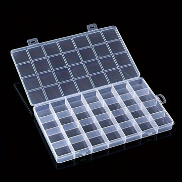 Caja de Almacenamiento Transparente de Múltiples Compartimentos, Caja de Joyería, Caja Organizadora, Caja de Medicinas