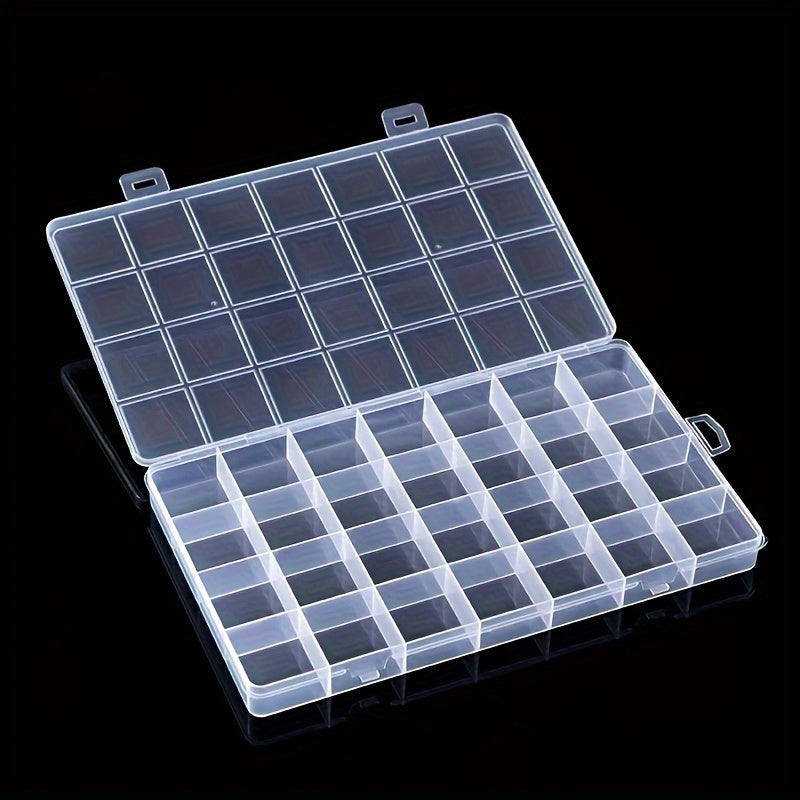 Caja de Almacenamiento Transparente de Múltiples Compartimentos, Caja de Joyería, Caja Organizadora, Caja de Medicinas