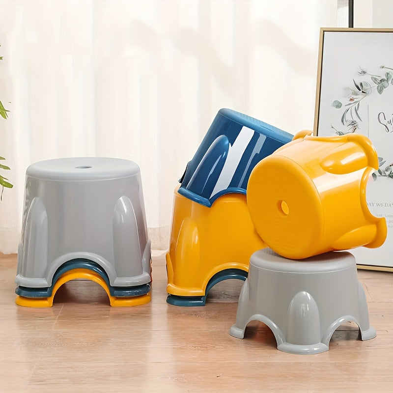 Silla baja de plástico para adultos, 4 colores disponibles, silla pequeña de plástico para baño, silla de baño, silla de fila, silla para cambiar zapatos.