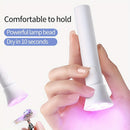 Secador de uñas portátil de 6 LED - Cargado por USB, mini lámpara redonda de mano para esmalte de gel y mejora de uñas, sin formaldehído, batería de litio recargable, ideal para manos, pies y uñas, herramienta de cuidado de uñas | Lámpara de uñas moderna