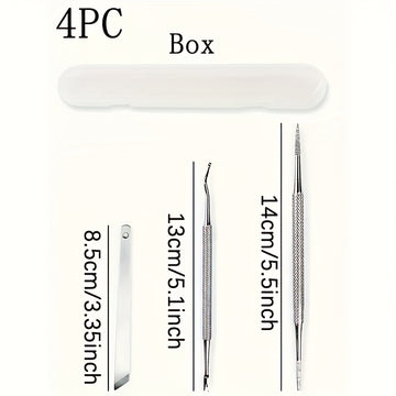 Kit de Cuidado para Uñas, Limpiador y Lima Doble Cara, Herramienta de Pedicura con Dos Cabezales, Adecuado para Uso Doméstico y Profesional