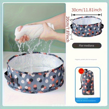 Fregadero plegable portátil, fregadero de agua al aire libre, bolsa de baño de pies para viajes, fregadero de lavandería, fregadero, universal para todas las estaciones