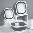 Baño de Pies Plegable, Cubeta Portátil para Remojar con Tapa, Masajeador de Pies Plegable, Bañera de Acupresión, Ideal para Baño, Sala o Dormitorio