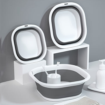 Baño de Pies Plegable, Cubeta Portátil para Remojar con Tapa, Masajeador de Pies Plegable, Bañera de Acupresión, Ideal para Baño, Sala o Dormitorio