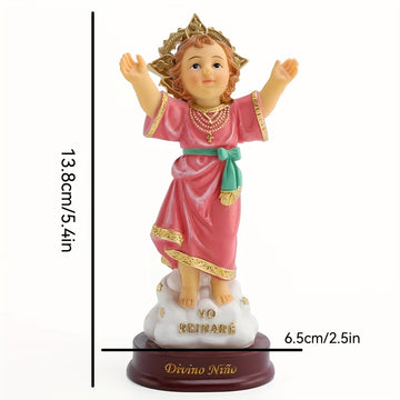 Estatua Elegante de Jesús Santo - Resina Duradera con Colores Vibrantes, Diseño de Brazos Abiertos, Perfecta para Decoración de Hogar u Oficina, Regalo Ideal para Aficionados Religiosos, Color Completo, Decoración Interior