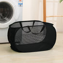 Cesto de ropa sucia extra grande con malla y asas, plegable, bolsa de almacenamiento versátil para múltiples habitaciones
