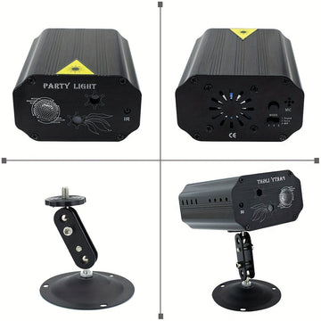 Luces de Discoteca Sonic DJ - Proyector de luz para escenarios con cuerpo totalmente de aluminio, múltiples modos y control remoto para decoraciones navideñas, fiestas, cumpleaños, bodas y eventos en vivo