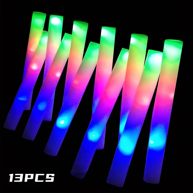 13/26 piezas de luces estroboscópicas LED de espuma, 3 modos de parpadeo, funcionan con pilas (no recargables), pantalla de plástico, para bodas, carnavales y fiestas de Año Nuevo