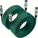 2 piezas de cable XLR 15.24 metros - cable DMX balanceado avanzado, con conectores macho y hembra de 3 pines, disponible en cuatro colores, más vendido, ideal para regalos de graduación, Día del Padre y cumpleaños