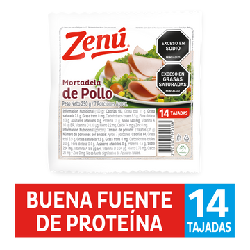 MORTADELA ZENU 13U 250G POLLO