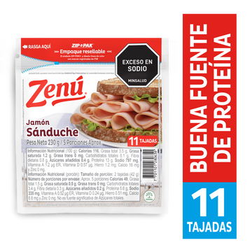 JAMON SANDUCHE ZENU 230G