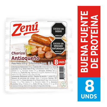 CHORIZO ANTIOQUENO ZENU 500G