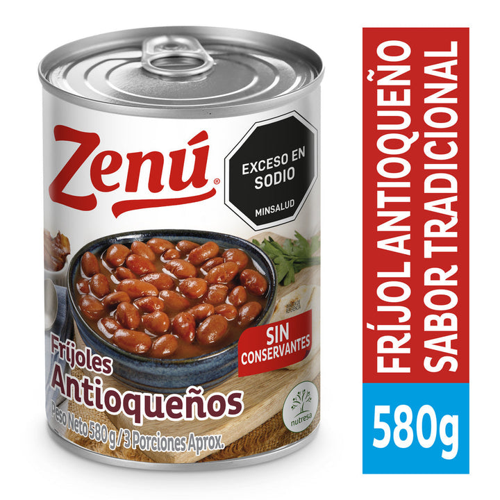 FRIJOLES ANTIOQUENOS ZENU 580G