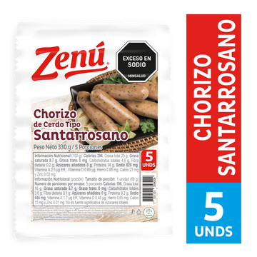 CHORIZO SANTARROSANO ZENU 330G