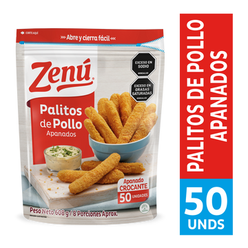 PALITOS POLLO ZENU 5OU 608G APANADO
