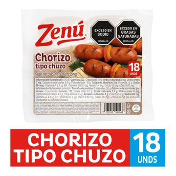 CHORIZO TIPO CHUZO ZENU 450G