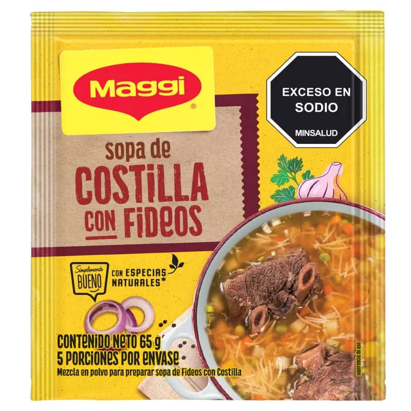 SOPA MAGGI 65G  COSTILLA CON FIDEOS