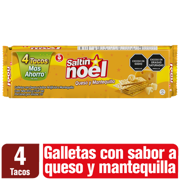 GALLETA SALTIN NOEL 4 TACOS QUESO MANTEQUILLA 450G