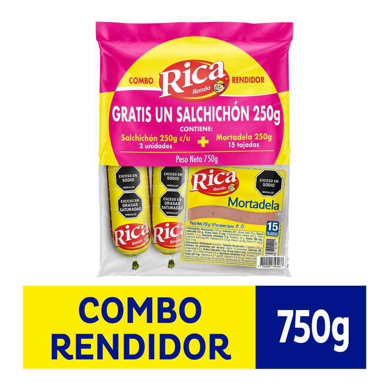 COMBO RICA 2 SCHON 250G + MORTADELA 250G