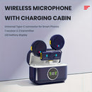 Micrófono redondo inalámbrico mini, micrófono de solapa con doble sujeción magnética, transmisión estable, doble reducción de ruido, ideal para entrevistas, vlogs, transmisiones en vivo, videoconferencias y YouTube/TikTok