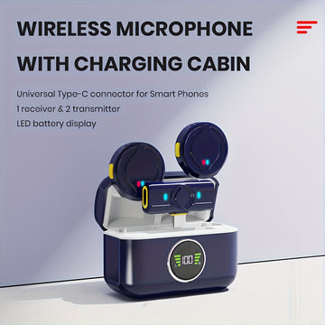 Micrófono redondo inalámbrico mini, micrófono de solapa con doble sujeción magnética, transmisión estable, doble reducción de ruido, ideal para entrevistas, vlogs, transmisiones en vivo, videoconferencias y YouTube/TikTok
