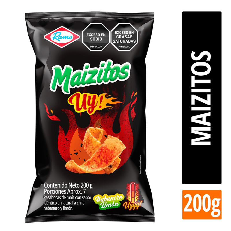 PASABOCAS MAIZ CHILE HABANERO LIMON RAMO 200G