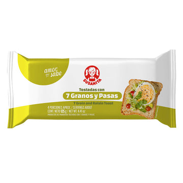 TOSTADA SUSANITA 125G 7 GRANOS/PASAS