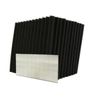 102 piezas, 12" x 12" x 1" Espuma de aislamiento acústico negro nano adhesivo para grabación y cine en casa - Mejora la calidad del sonido, reduce los ecos, perfecto para sistemas de sonido modernos, espuma de aislamiento acústico.