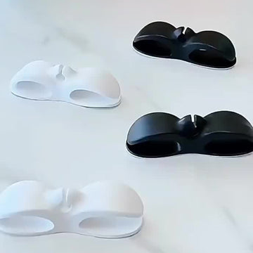 Un conjunto de 10 clips organizadores de cables, un dispositivo de almacenamiento de cables adhesivo para electrodomésticos de cocina, adecuado para clips de gestión de cables de freidor de aire, máquinas de café y licuadoras - No se requiere batería.