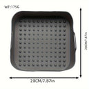 Alfombrilla de Silicona Reutilizable para Freidora de Aire Cuadrada - Forro para Cocinar Saludable, Perfecto para Aperitivos y Postres, Accesorio de Cocina Fácil de Limpiar