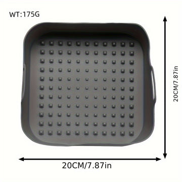 Alfombrilla de Silicona Reutilizable para Freidora de Aire Cuadrada - Forro para Cocinar Saludable, Perfecto para Aperitivos y Postres, Accesorio de Cocina Fácil de Limpiar