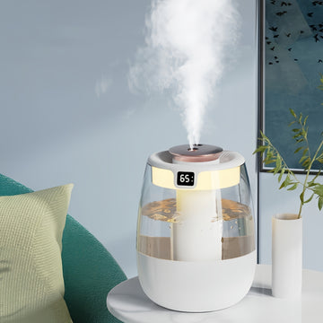 Humidificador portátil ultrasilencioso con luz nocturna, gran capacidad, alimentación por USB, protección de apagado automático, ideal para dormitorio, oficina y hogar, alivia el aire seco, regalo perfecto para Navidad, Año Nuevo o cualquier ocasión