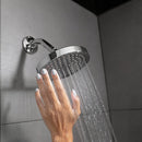 1pc Cabezal de Ducha Estilo Boston Moderno, Montaje en Pared con Acabado Cromado Redondo y Limpieza de Tacto Cepillado, Configuración de Lluvia, No Necesita Electricidad, Opciones de Tasa de Flujo de 1.5GM/1.8GM/2.5GM, Ducha de Alta Presión | Cabezal de