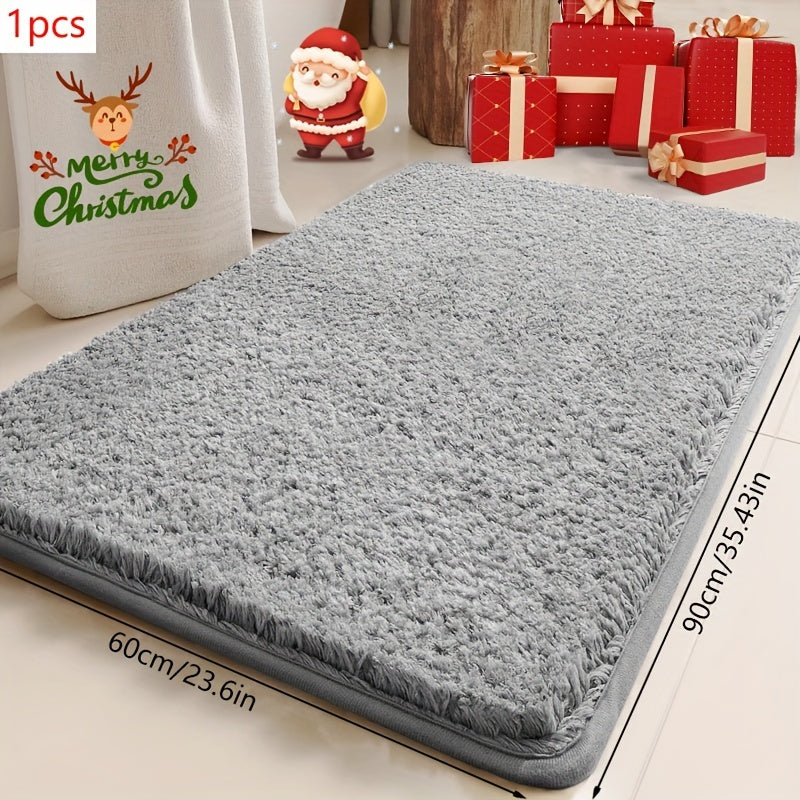 Alfombrilla de baño de espuma de memoria de terciopelo de lujo - Seca rápidamente, lavable, antideslizante, con superficie de terciopelo, ideal para decoración del hogar en sala de estar, dormitorio, cocina y más, alfombrilla de baño