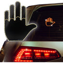 Gesto de mano negra LED luz de dedo para decoración de coche, con reflejos amarillos, no requiere baterías, perfecto para ventanas traseras de camiones y coches, y accesorios de camiones.