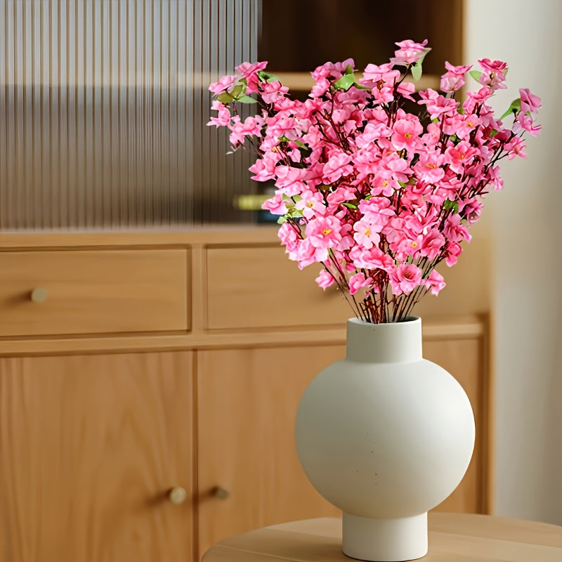 30 flores artificiales elegantes de cerezo rosado - Perfectas para bodas, decoración de jardines al aire libre y decoración del hogar - Ideales para primavera, verano, Día de San Valentín, Pascua - No incluye contenedores