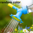 Juego de 5 regaderas de plástico ajustables con doble rociador, ideal para plantas de interior y exterior, herramientas de riego para jardín, riego de plantas, boquilla ajustable, plástico duradero