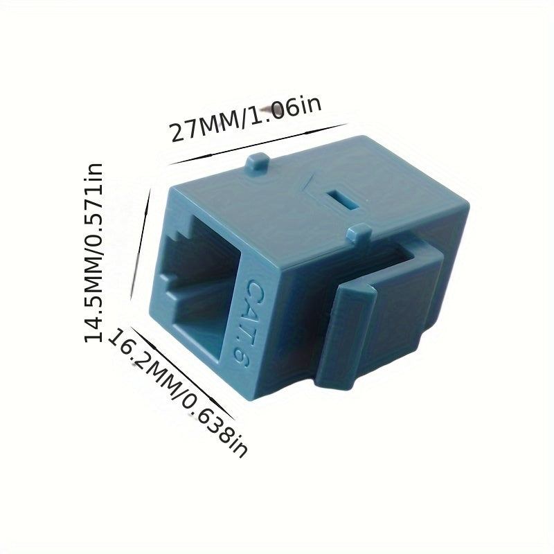 Conectores de red Powerline (paquete de 10) Femenino a femenino CAT.6 RJ45 Placa de pared para computadora Ethernet LAN