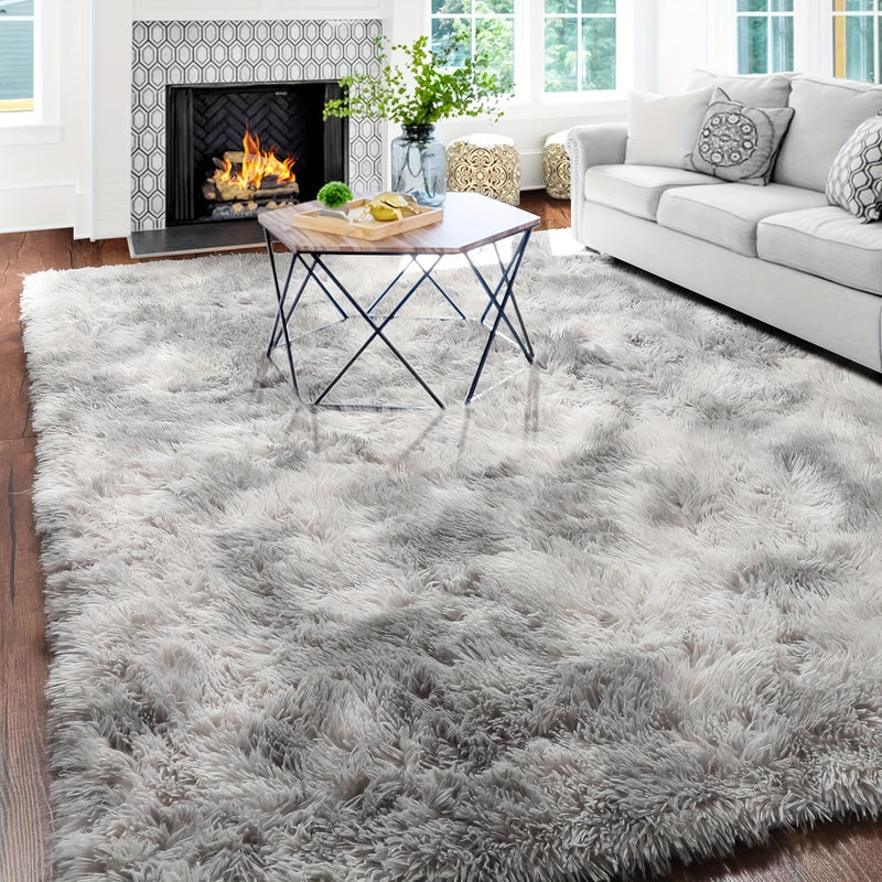 Alfombra Suave de Estilo Nórdico con Teñido Anudado - Perfecta para Sala de Estar, Dormitorio y Decoración de Mesa de Café | Solo Limpieza en Seco