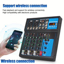 Consola mezcladora profesional NXG de 4 canales con efecto DSP, USB/MP3 para presentaciones en vivo, karaoke y transmisiones, cuerpo de aleación, operación con fuente de alimentación, enchufe para 110-130V
