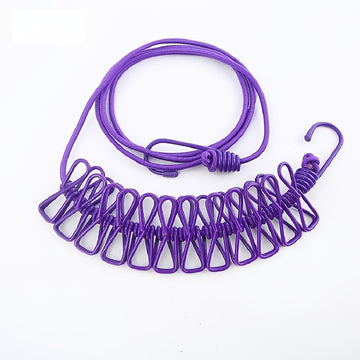 1 cuerda para tender ropa retráctil y portátil para viajes, con 12 pinzas, ideal para secar ropa en interiores o exteriores, accesorio para camping