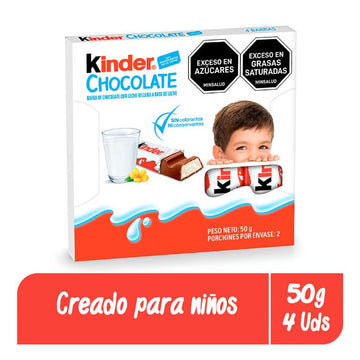 CHOCOLATINA KINDER 4U 50G CHOCOLATE